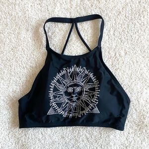 LA Hearts high neck/strap back bikini top